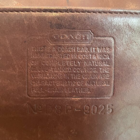 Vintage Coach Ergo Zip 9025 Mahogany Brown 1999 - Picture 4 of 5